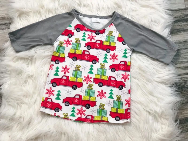 Christmas Truck Raglan Sophisticated Men's French