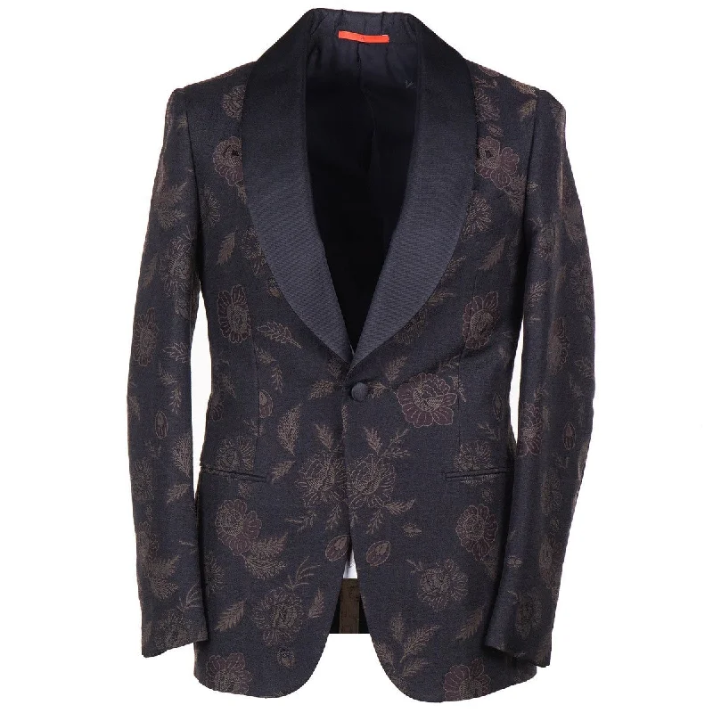 Isaia Slim-Fit Patterned Smoking Jacket