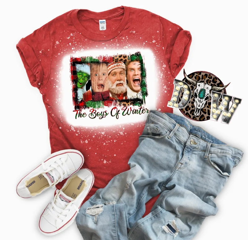 The Boys of Winter Christmas Bleached Graphic T-Shirt Street