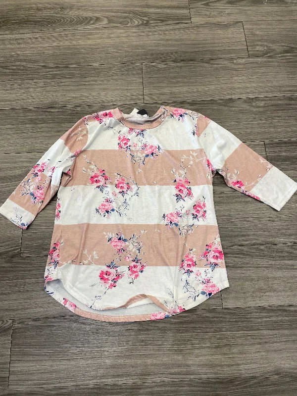 Top 3/4 Sleeve By Clothes Mentor In Floral Print, Size: Xl