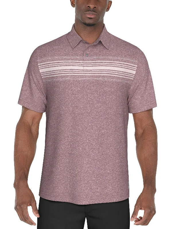 Men's Chest Stripe Golf Polo Bohemian Men's Free