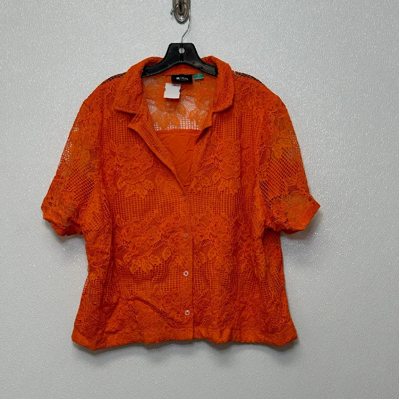 Orange Top Short Sleeve Maeve, Size 3x Edgy Men's Punk