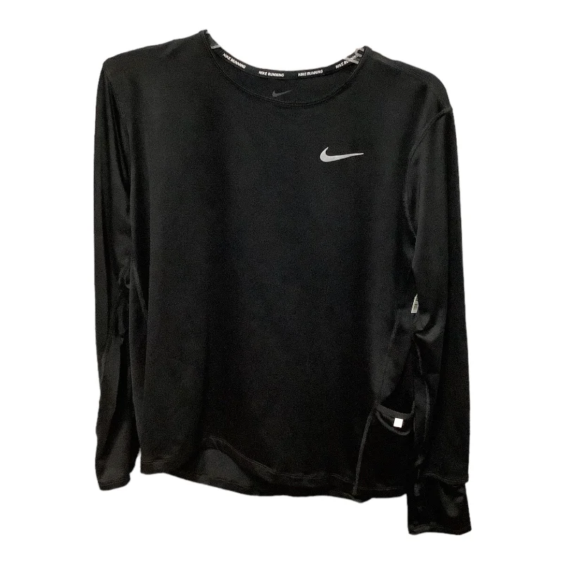 Athletic Top Long Sleeve Crewneck By Nike  Size: L Sleek Men's Metallic