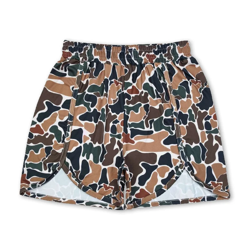 Khaki camo adult women mommy and me shorts Sophisticated Men's French