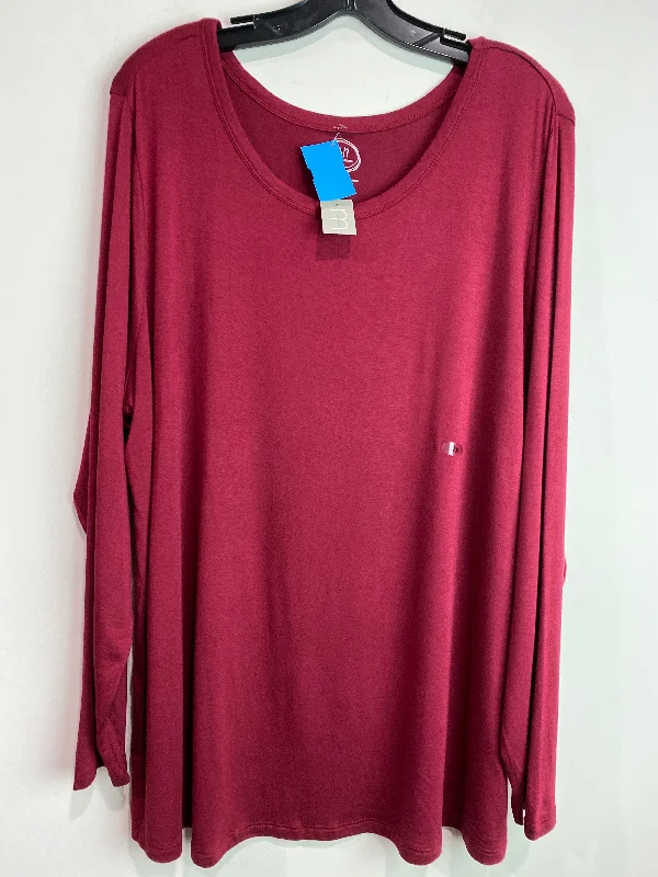 Top Long Sleeve By Maurices In Mauve, Size: 2x Organic