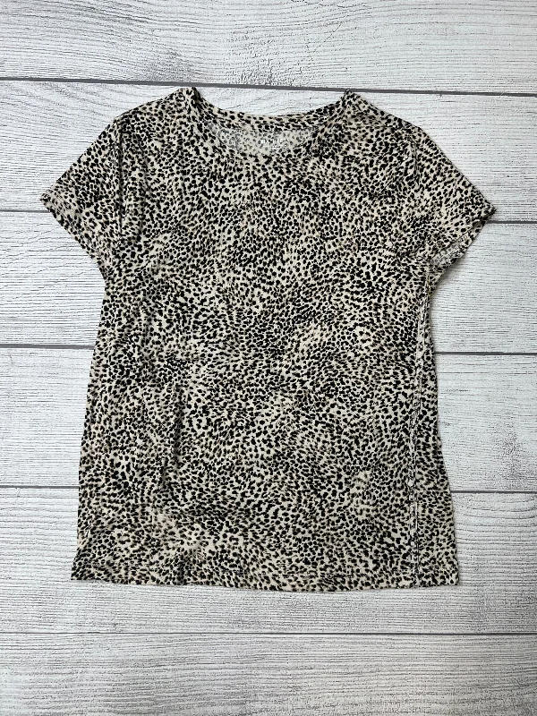 Animal Print Athletic Top Short Sleeve Athleta, Size 0 Adventure