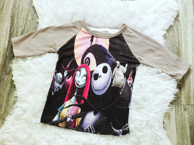 Nightmare Before Christmas Scene Raglan Elegant Men's Cashmere