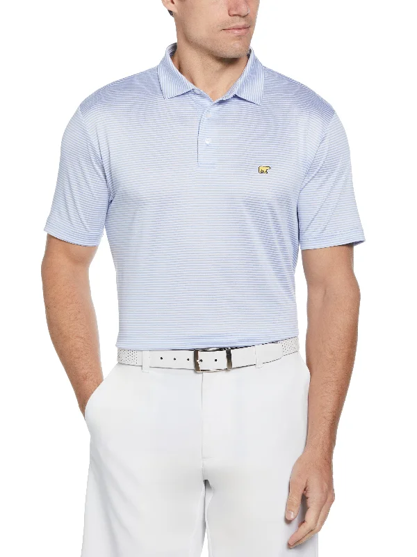 Men's Heathered Two Color Stripe Polo