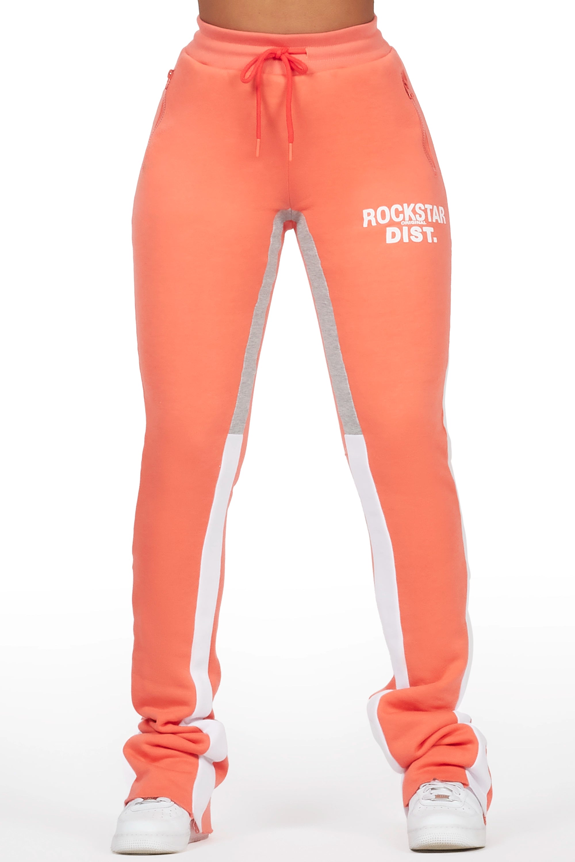 Sylita Coral Super Stacked Track Pant