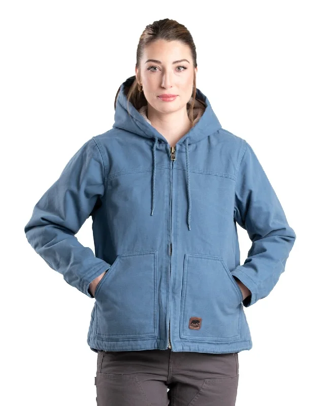 Women's Vintage Washed Duck Hooded Jacket Hip Men's Urban