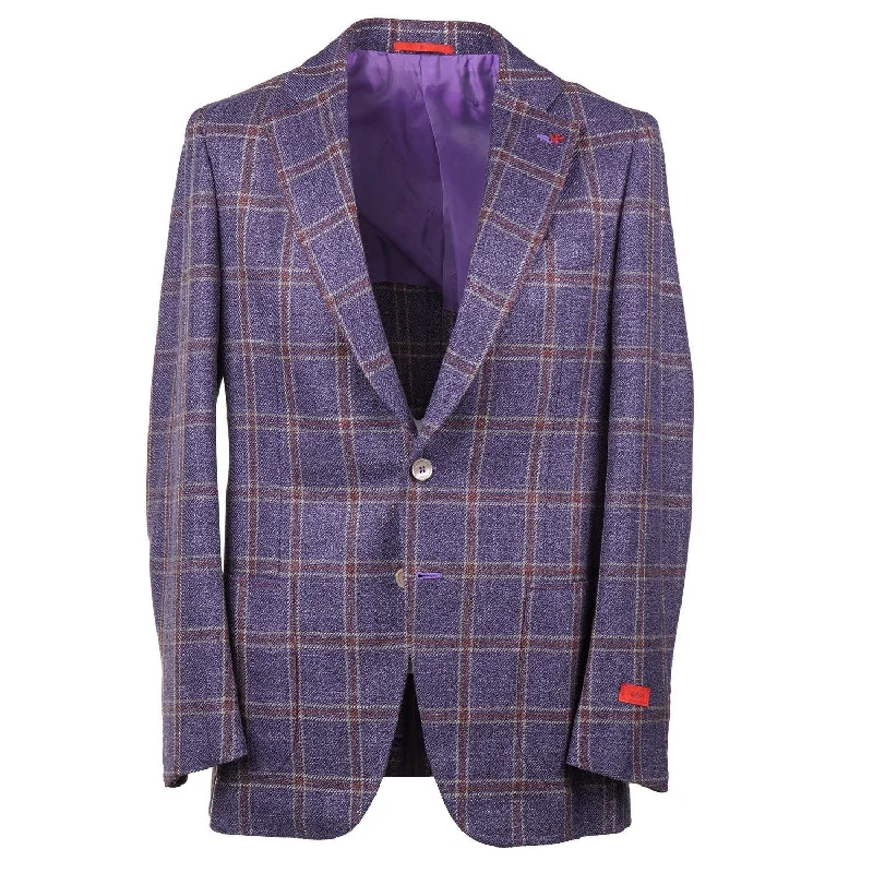 Isaia Woven Wool-Silk-Linen Sport Coat