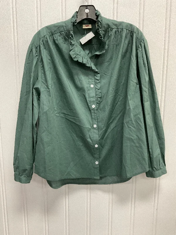 Top Ls By Levis In Green, Size:S Trendy Men's Oversized