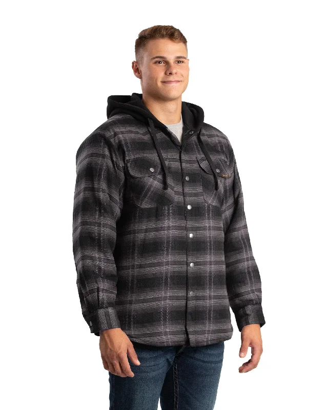 Men's Flannel Hooded Shirt Jacket Artistic Men's Hand