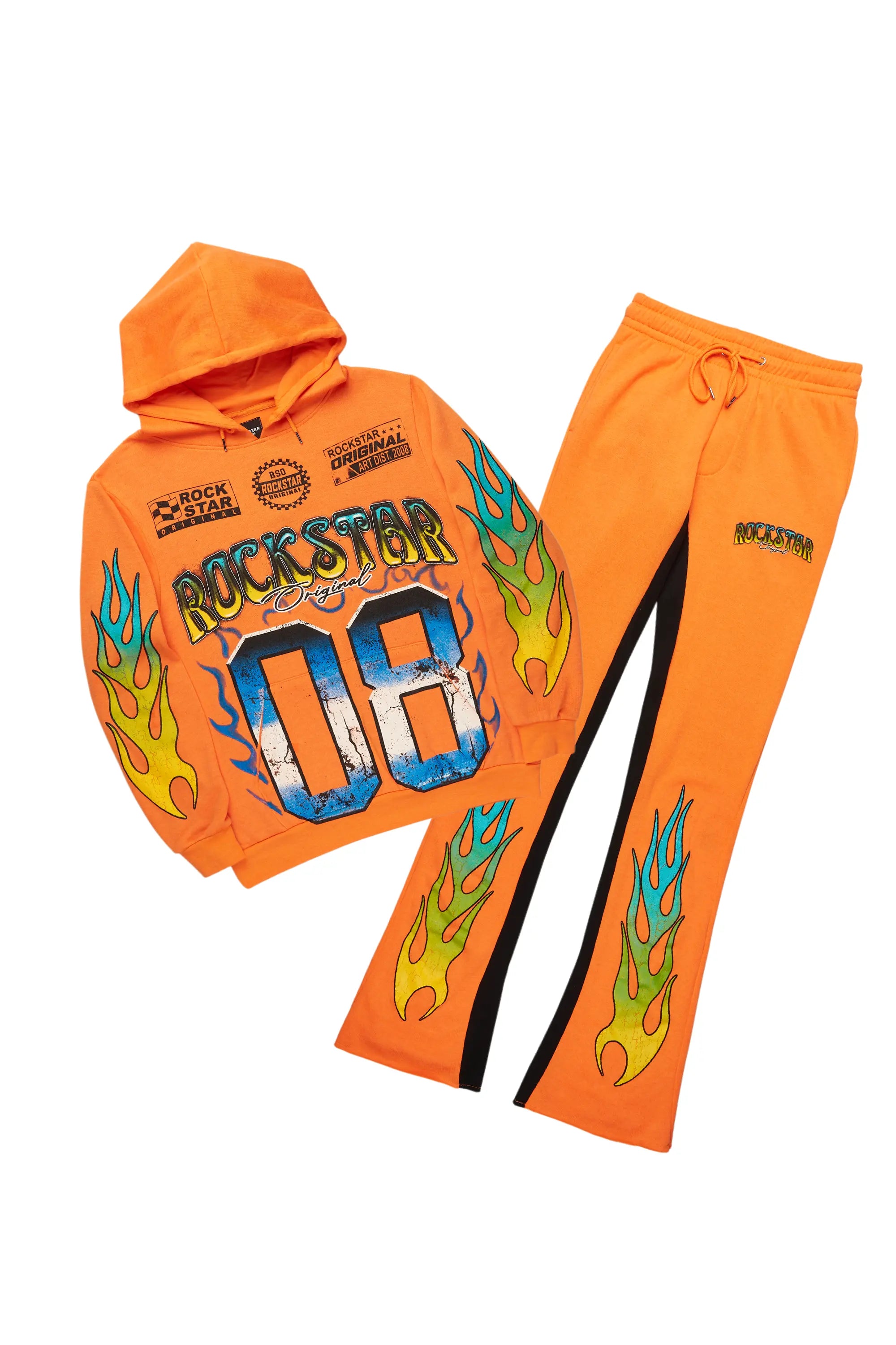 Quito Orange Hoodie/Baggy Track Pant Set