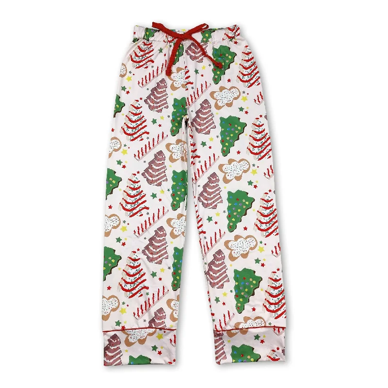 Christmas cake gingerbread adult pants sleepwear bottom Minimalist Men's Casual 