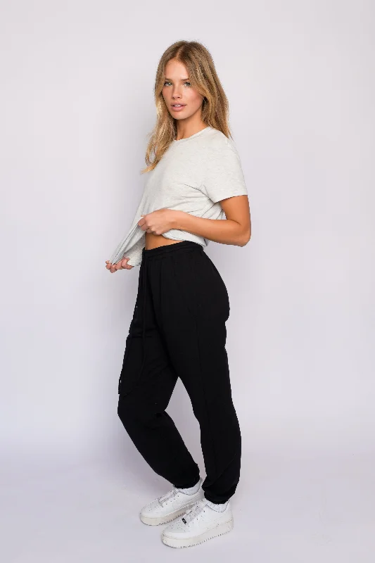 CLOUDLUX Rocky Sweatpants - Black Laid