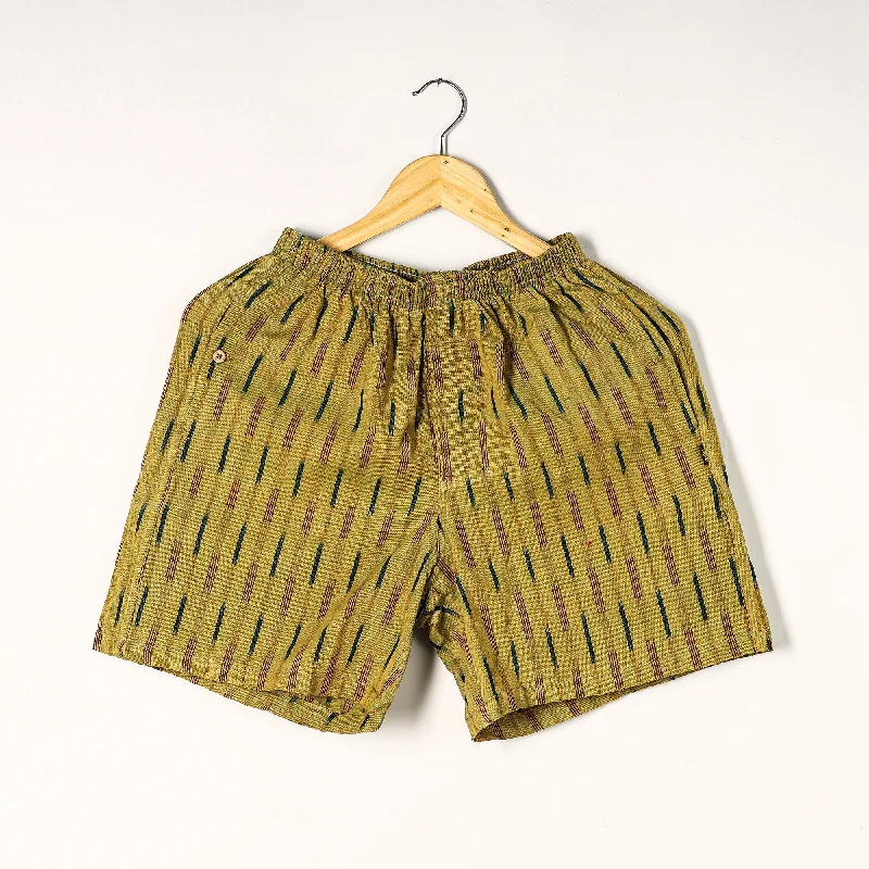 Yellow - Pochampally Ikat Cotton Unisex Boxer/Shorts