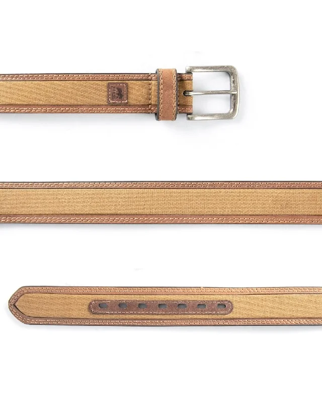 Canvas Belt w/ Leather Trim