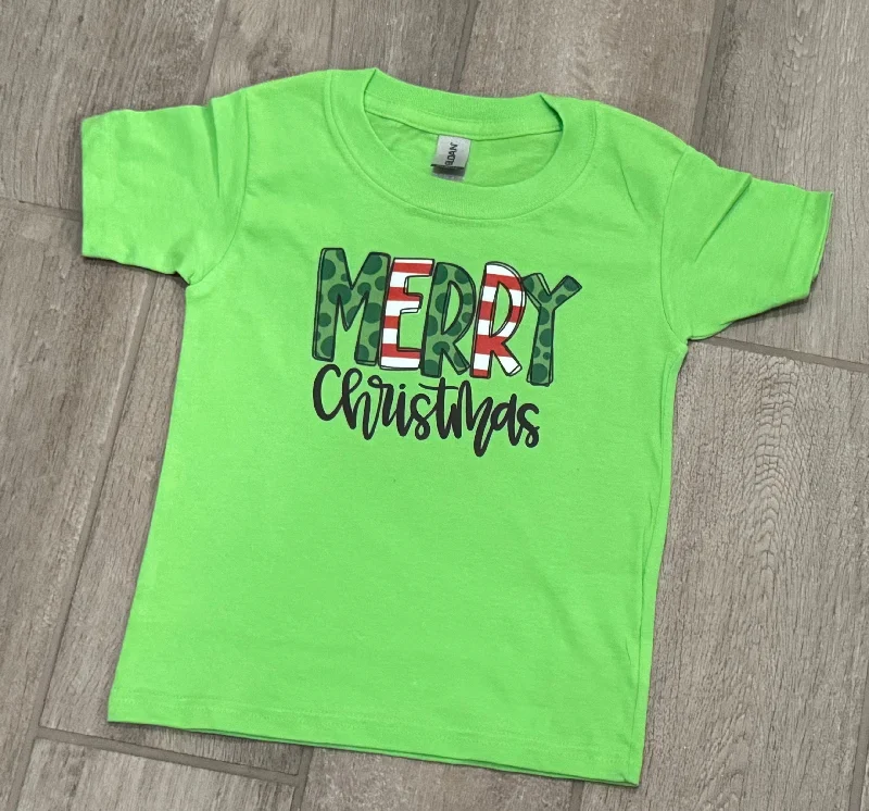 Kids Merry Christmas Shirt Earthy Men's Hemp