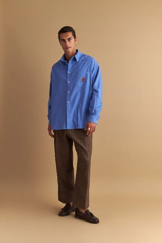 Conor Shirt (Blue) Cozy Men's Winter