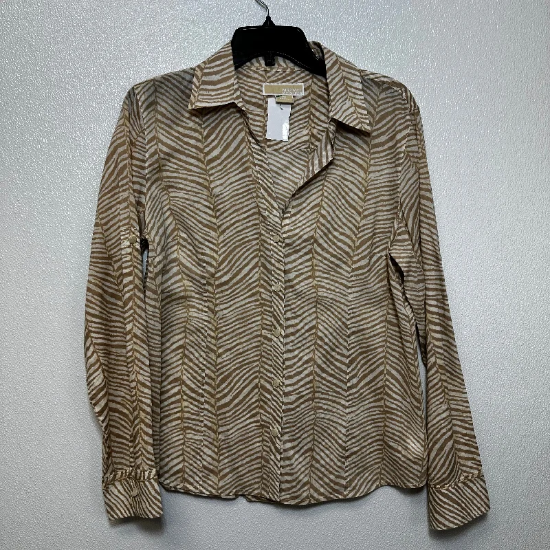 Print Top Long Sleeve Michael Kors O, Size 12 Cozy Men's Winter