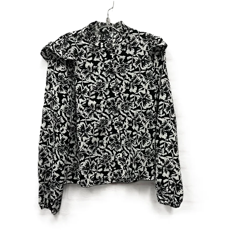 Top Long Sleeve By Vero Moda In Black & White, Size: S Modern Men's Geometric