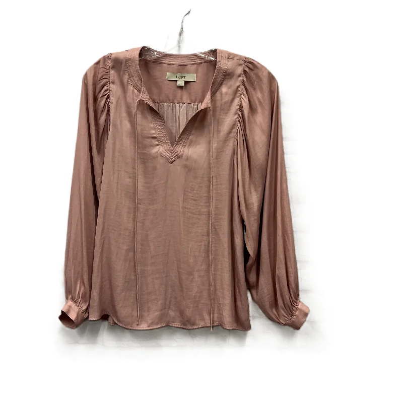 Top Long Sleeve By Loft In Pink, Size: Xs