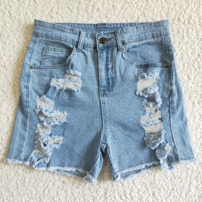 Adult girls mommy summer denim shorts Elegant Men's Formal 