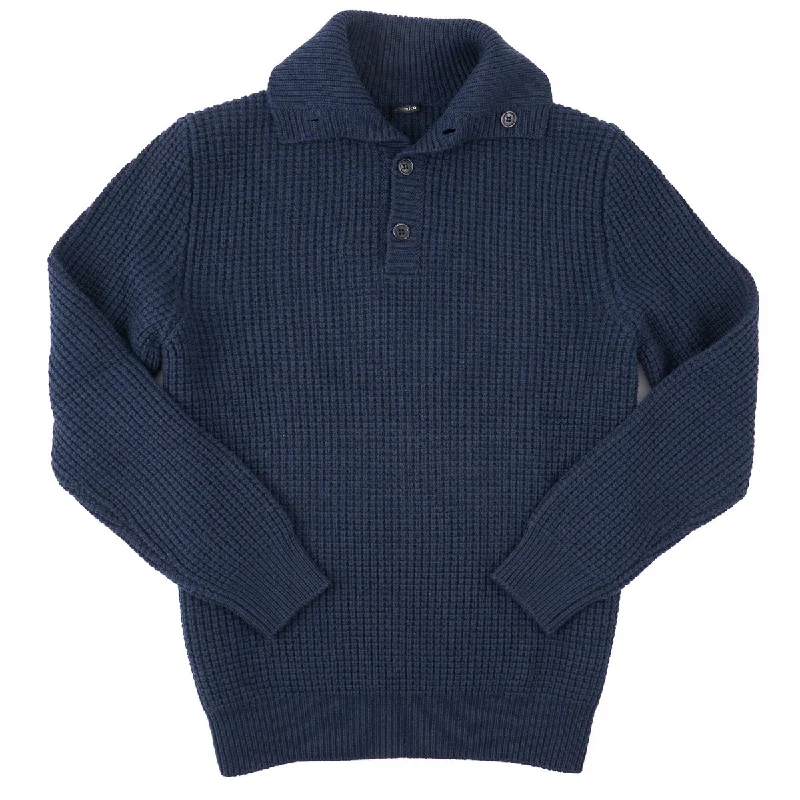 Manrico Thick Waffle Knit Cashmere Sweater