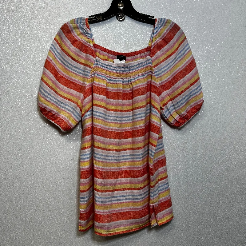 Striped Top Short Sleeve Talbots O, Size M