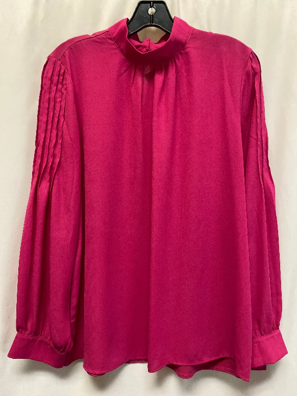 Top Long Sleeve By Ann Taylor In Pink, Size: L Relaxed Men's Australian 