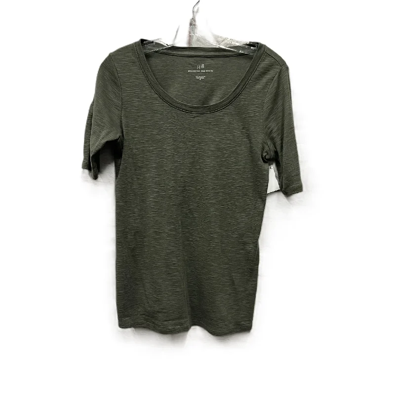 Top Short Sleeve Basic By J. Jill In Green, Size: Xs Bold Men's Statement