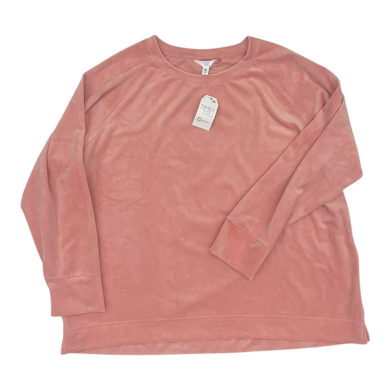 Top Ls By Time And Tru In Pink, Size:Xxl Trendy Men's Oversized