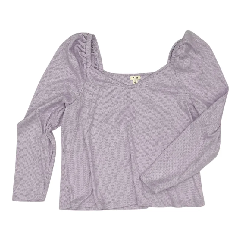 Top Ls By Ana In Purple, Size:2X Sophisticated Men's French