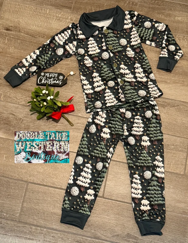 Winter Wonderland Pajama Set Laid