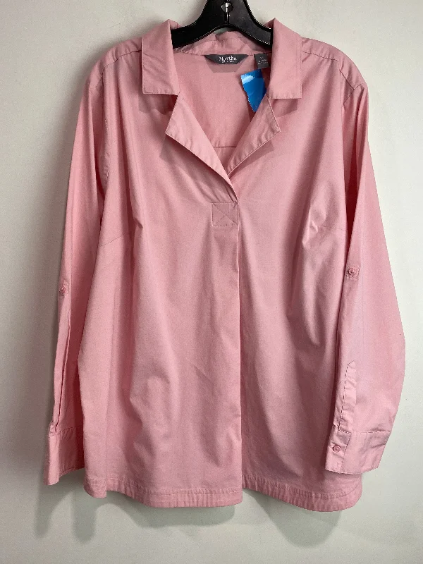 Top Long Sleeve By Clothes Mentor In Pink, Size: 1x Cozy Men's Winter