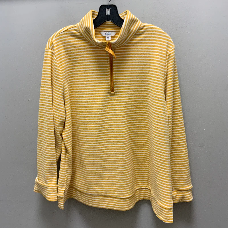 Top Long Sleeve By Croft And Barrow In Yellow, Size: Xlp Casual Men's Loose