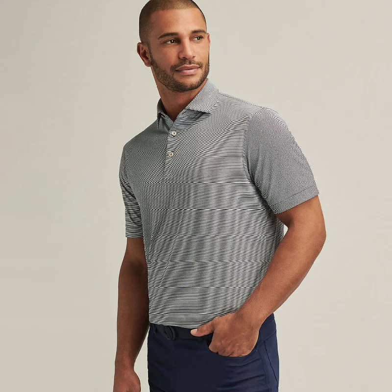 Peter Millar Jubilee Stripe Stretch Jersey Polo Shirt - Navy*