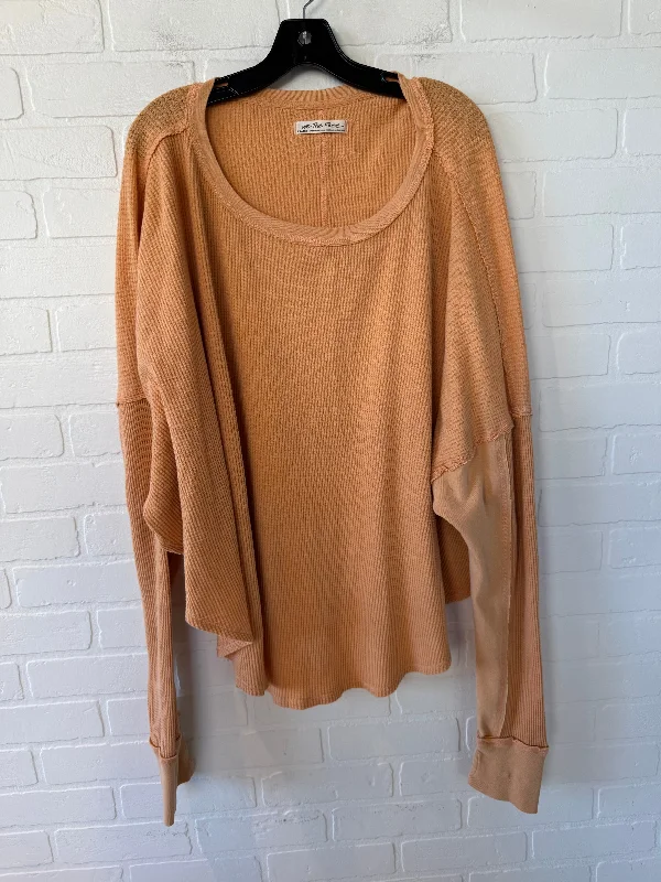 Top Long Sleeve By We The Free In Orange, Size: Xl Stylish Men's Neon