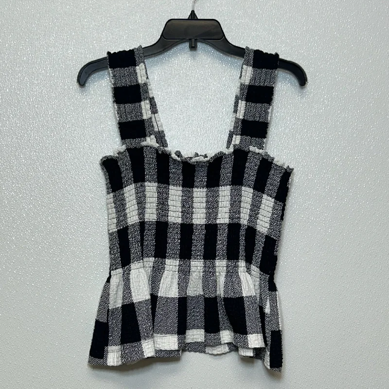 Black White Top Sleeveless Loft, Size M Lumberjack