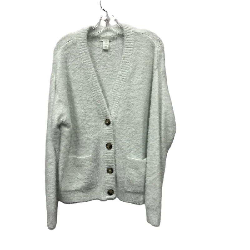 Sweater Cardigan By H&m In White, Size: S Practical Men's Quick