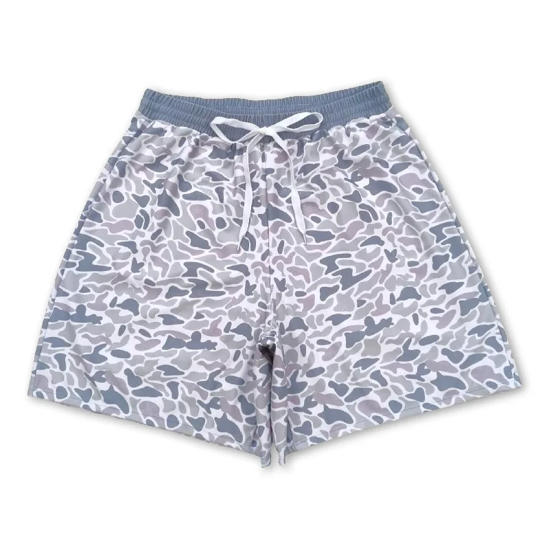 Grey camo adult men summer swim shorts Dynamic Men's High