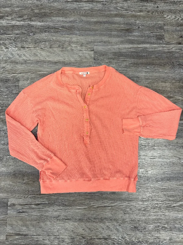 Top Long Sleeve By Sundry In Orange, Size: S