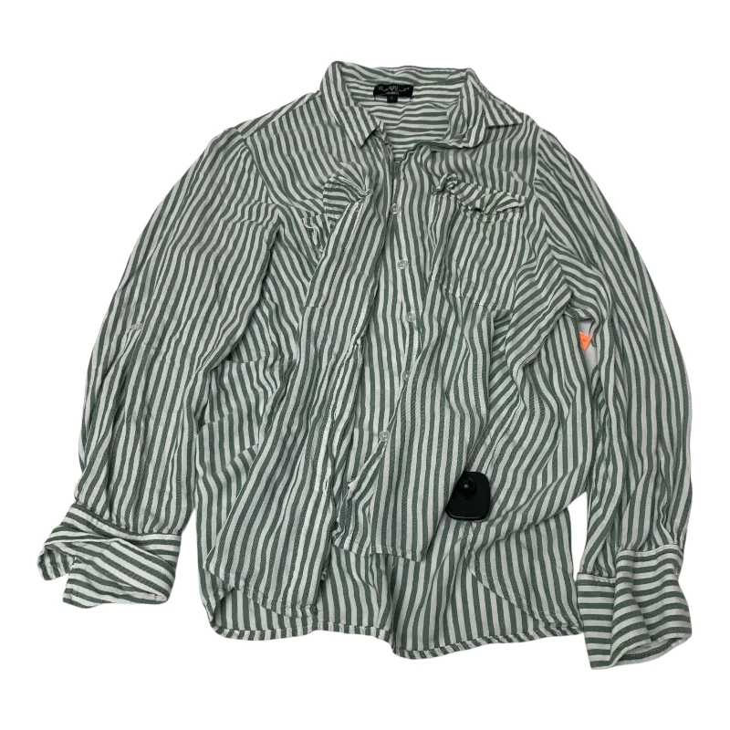 Top Long Sleeve By Velvet Heart In Striped Pattern, Size: L Streetwear Style