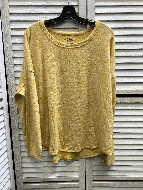 Top Long Sleeve By Time And Tru In Yellow, Size: 2x Street