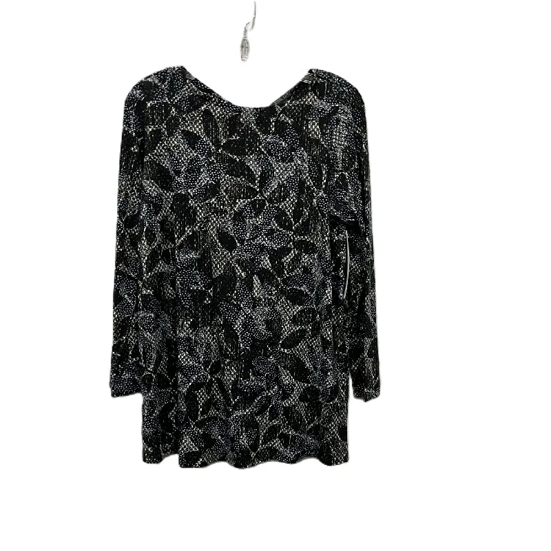 Top Long Sleeve By J. Jill In Black, Size: Mp Street