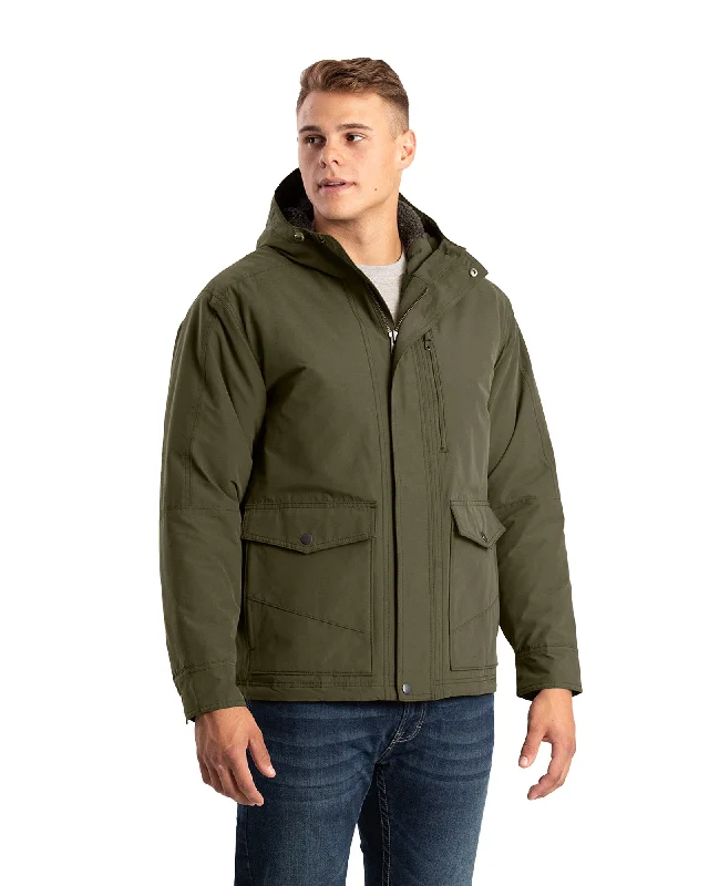 Men's Quilt-Lined Micro-Duck Hooded Work Coat Modern Men's 