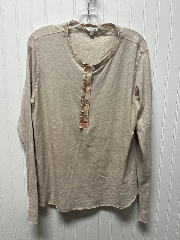 Top Long Sleeve By Lucky Brand In Cream, Size: Xl Vintage Men's 1970S Disco