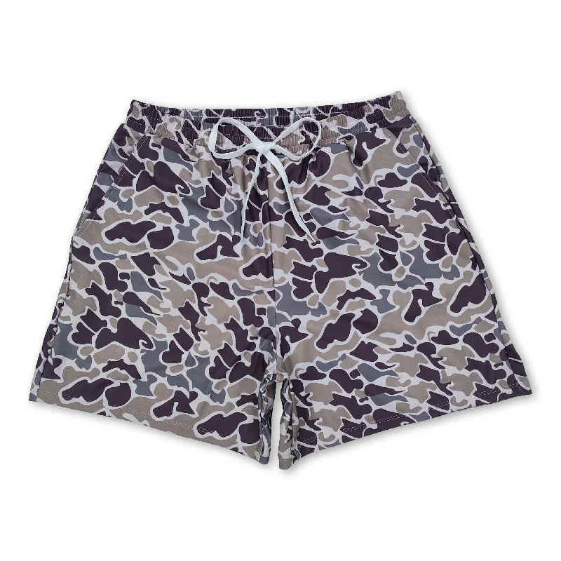 Camo print adult men summer swim trunks Bold Men's Statement