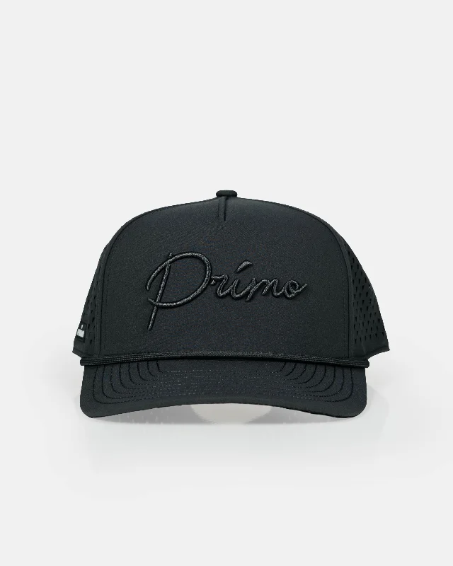 Dark Gray Monochrome Cursive Hat